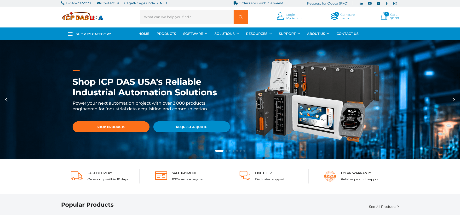 ICP DAS USA website UX design
